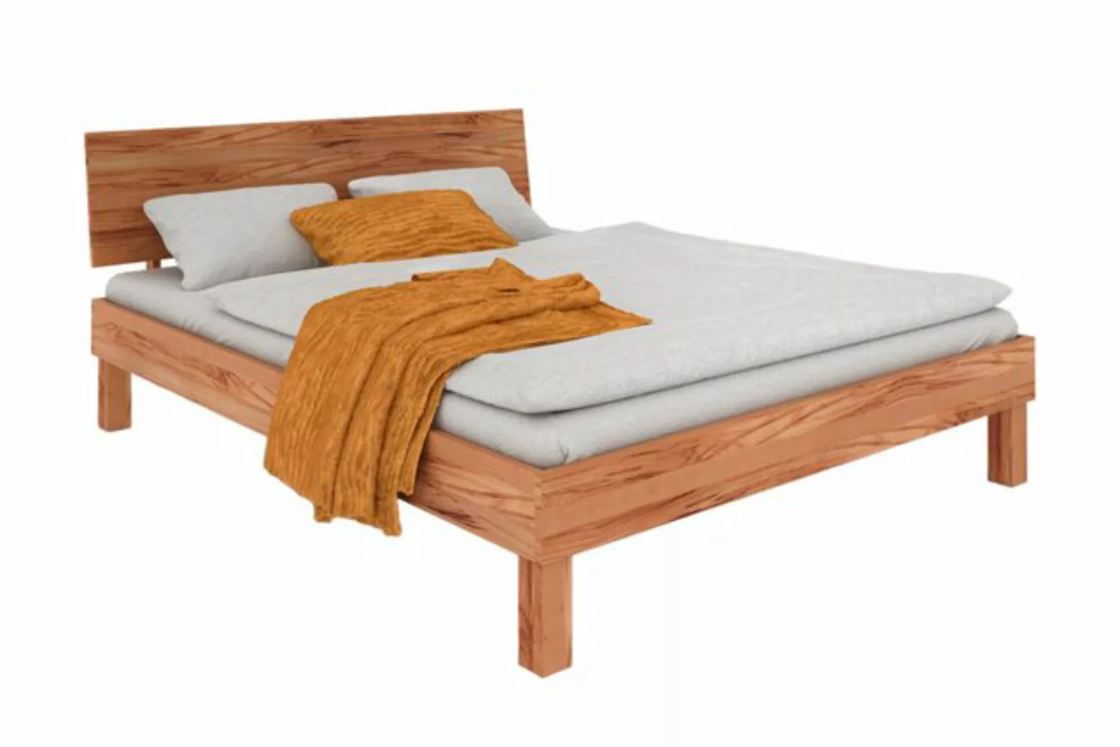 byoak Bett VIGO 90 x 210 aus Massivholz, mit Holzkopfteil, Naturgeölt günstig online kaufen