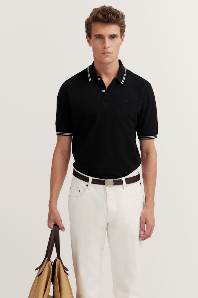 bugatti Poloshirt, mit Kontraststreifen und Bruststickerei günstig online kaufen