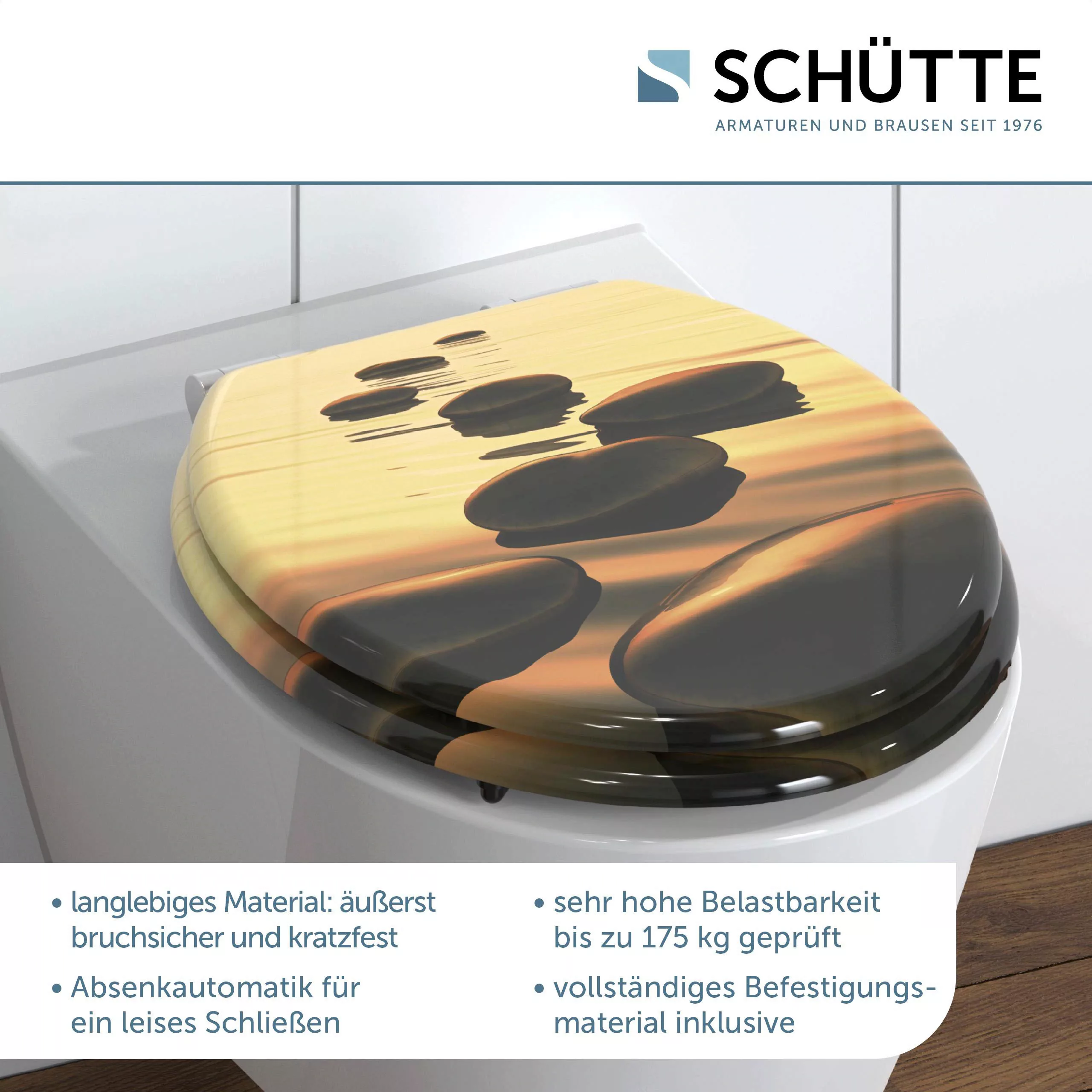 Schütte WC-Sitz "SEA STONE", mit Absenkautomatik und MDF Holzkern günstig online kaufen
