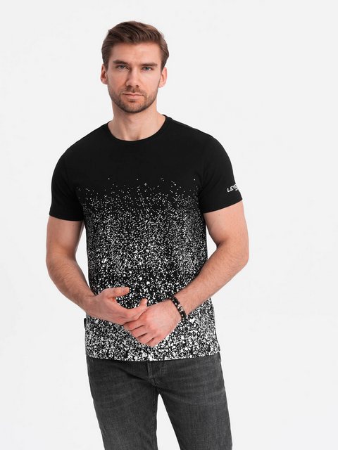 OMBRE Print-Shirt Herren-T-Shirt aus Baumwolle mit Farbverlaufsdruck günstig online kaufen