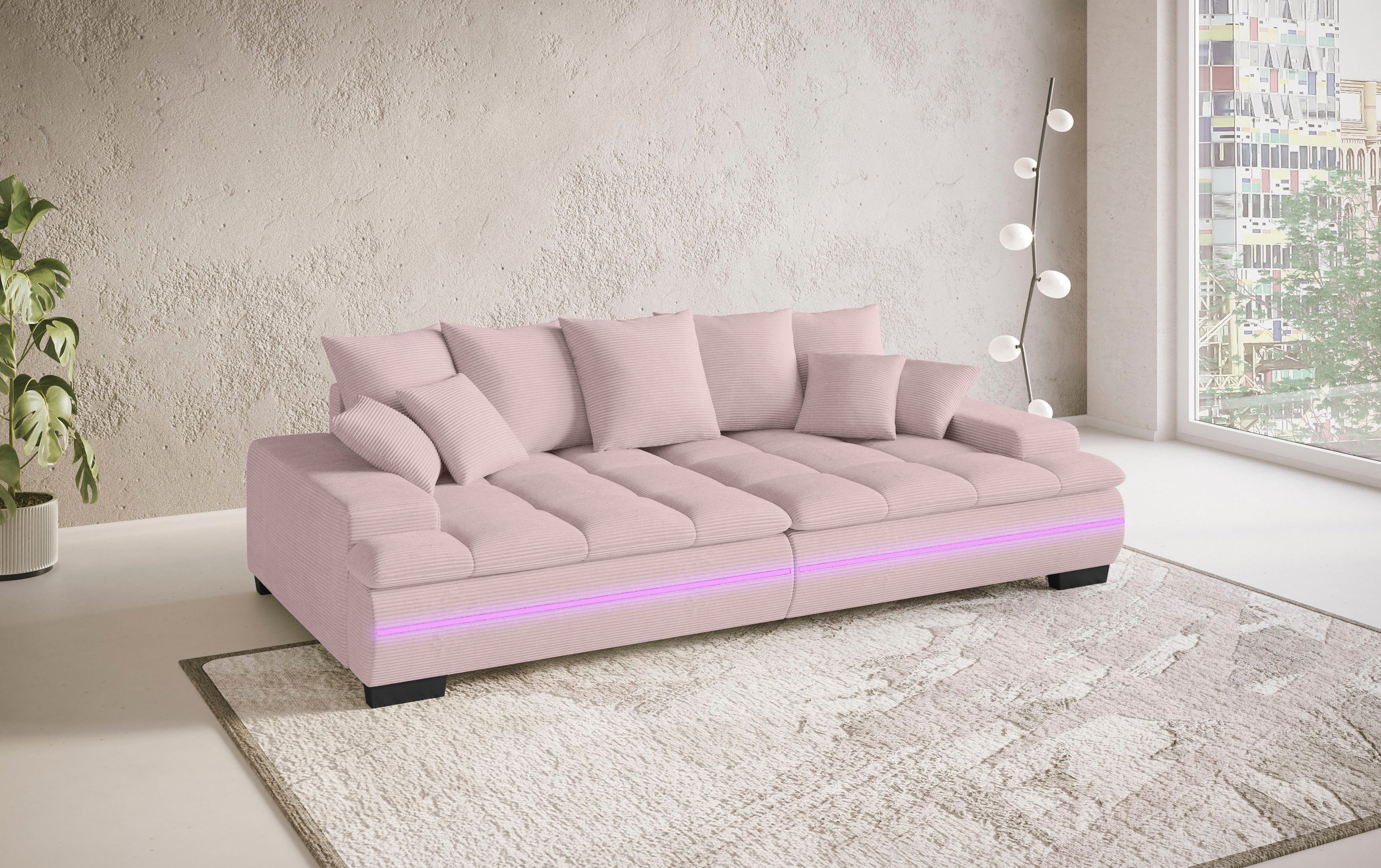 Mr. Couch Big-Sofa "Haiti II RGB-LED", RGB-LED Beleuchtung, mit Handwerklic günstig online kaufen