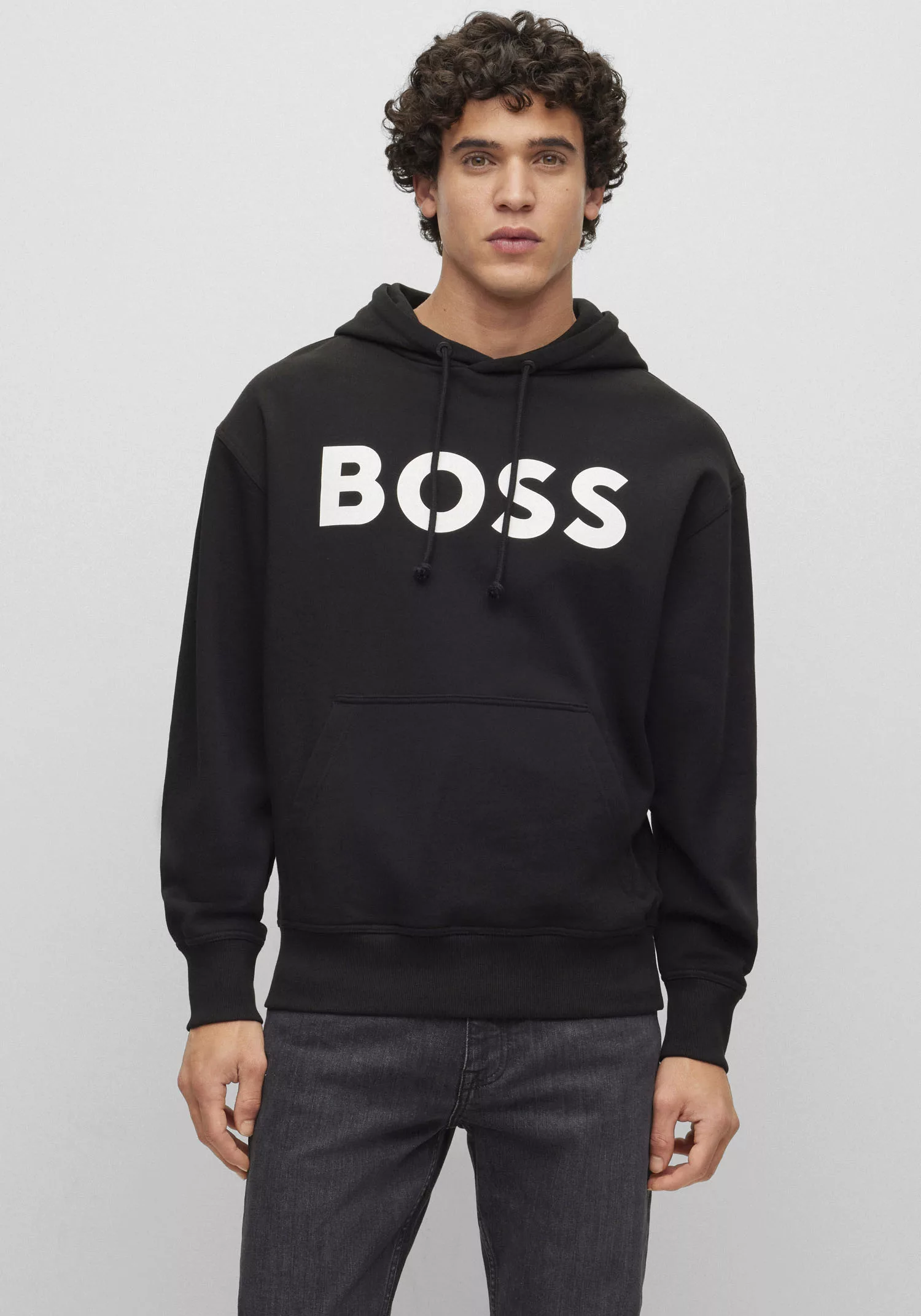 BOSS ORANGE Sweatshirt WebasicHood mit weißem Logodruck günstig online kaufen