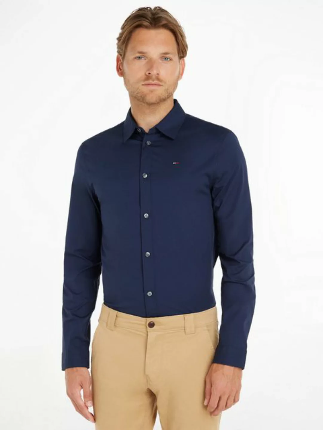 Tommy Jeans Langarmhemd Stretch Hemd, Premium, Slim Fit, mit Elasthan günstig online kaufen