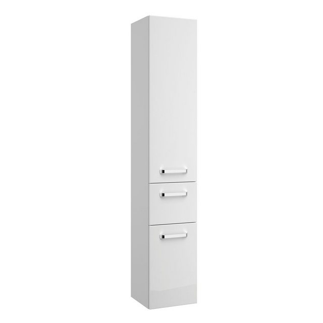 Lomadox Badezimmer Hochschrank FES-4010-66 in weiß glänzend mit Soft-Close günstig online kaufen