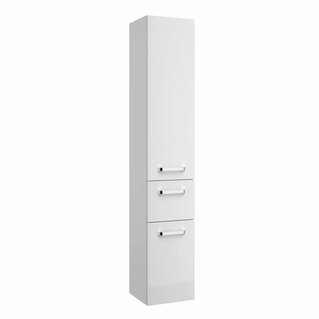 Lomadox Badezimmer Hochschrank FES-4010-66 in weiß glänzend mit Soft-Close günstig online kaufen