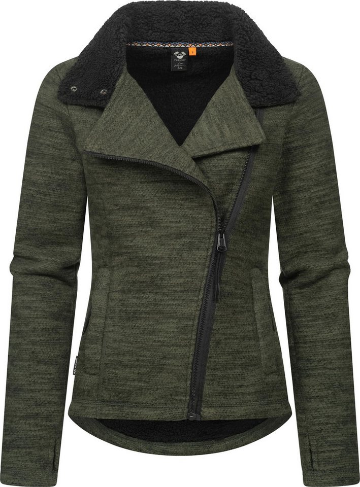 Ragwear Strickfleecejacke Saskie Melange Grob gestrickte Damen-Jacke mit Te günstig online kaufen