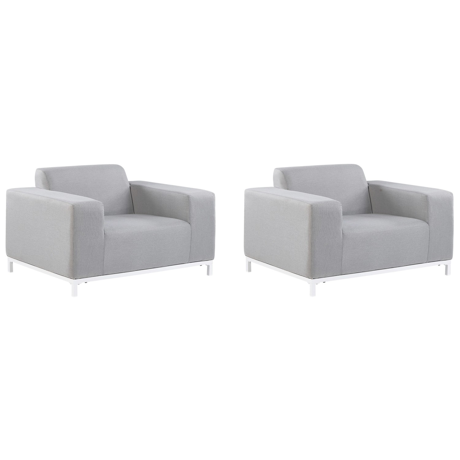 Beliani Sessel Grau Weiss 84x105x68 günstig online kaufen