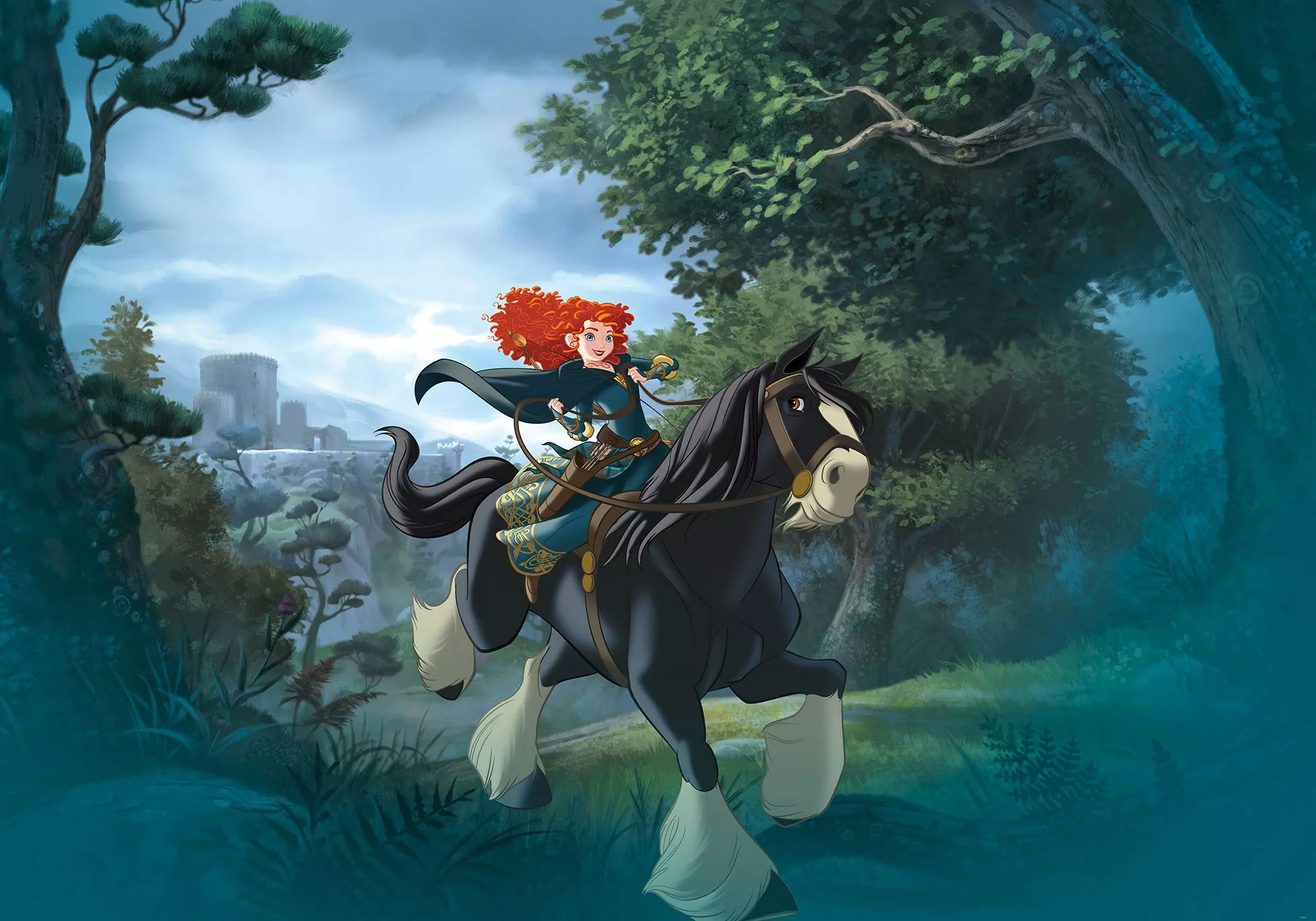 Komar Vliestapete »Digitaldruck Vlies - Merida Riding - Größe 400 x 280 cm« günstig online kaufen