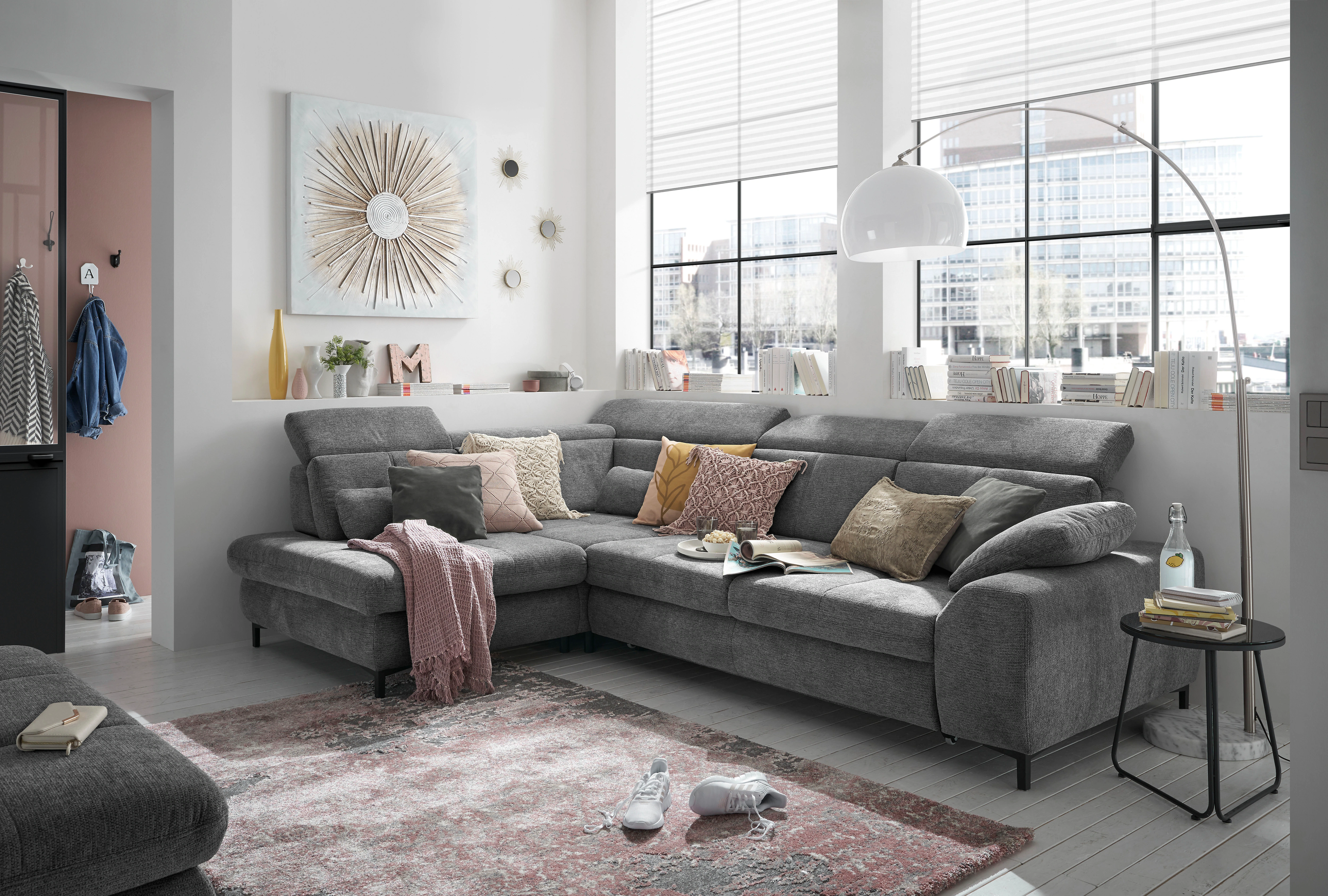set one by Musterring Ecksofa "SO 3400 Sitzhöhe 47cm oder 49cm, Sitztiefe v günstig online kaufen