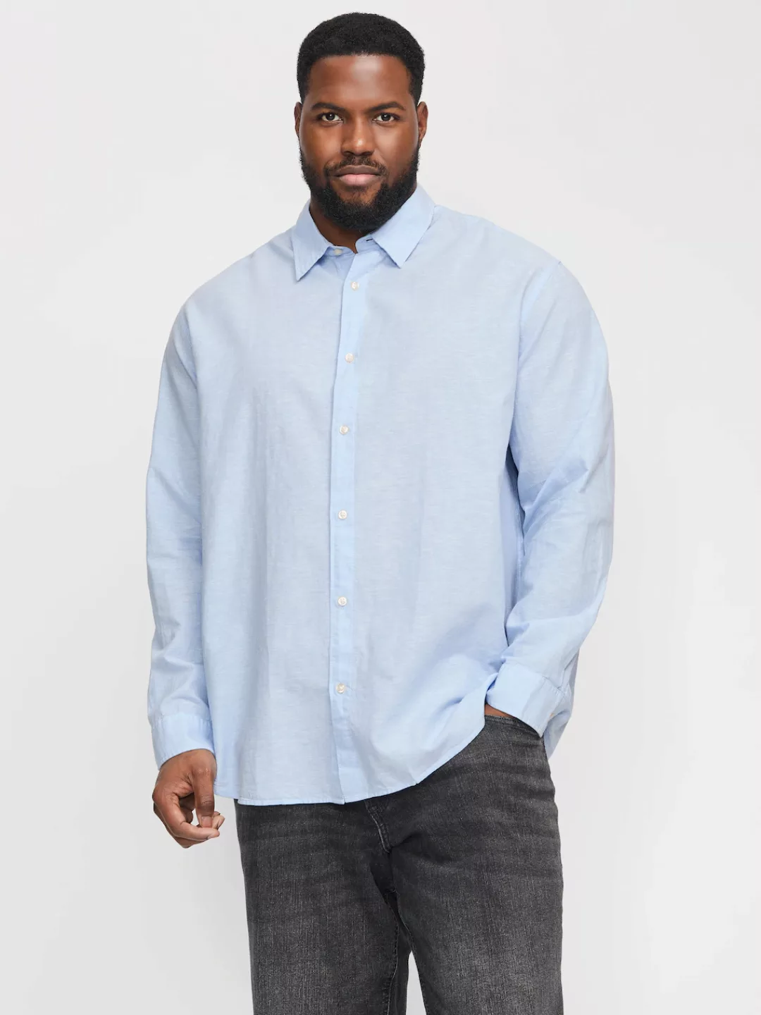 Jack & Jones PlusSize Langarmhemd "JJEBREEZE SHIRT LS SN PLS", mit Hemdkrag günstig online kaufen