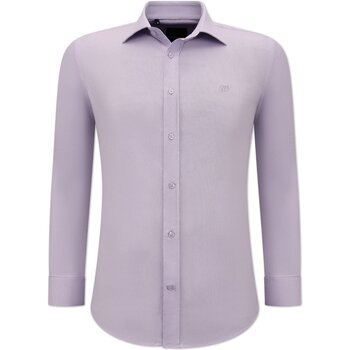 Gentile Bellini  Hemdbluse Slim Blank Oxford Hemd Für – – Lila günstig online kaufen