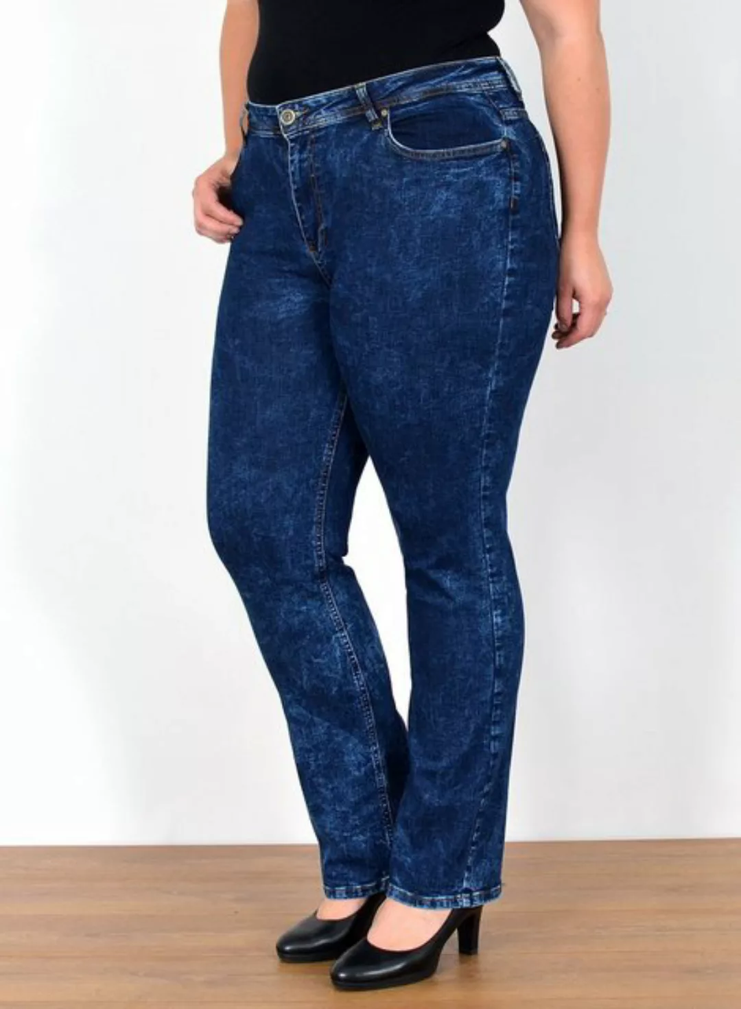 ESRA Straight-Jeans FG2 High Waist Jeans Damen Straight Hose Stretch bis Üb günstig online kaufen