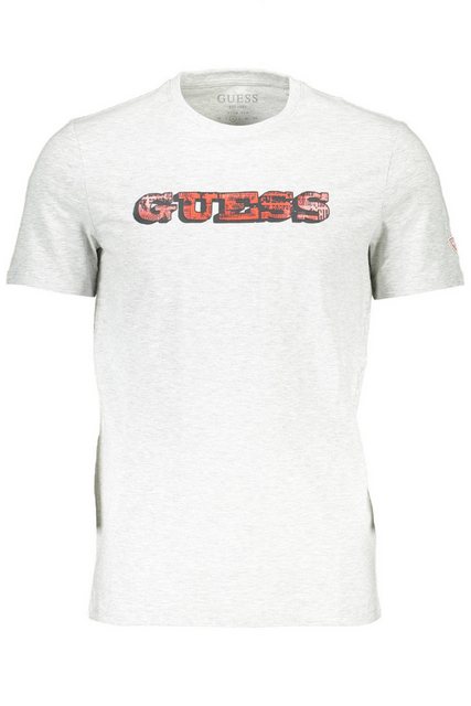 GUESS JEANS T-Shirt Herren Kurzarm T-Shirt in Grau mit Logo-Druck und günstig online kaufen