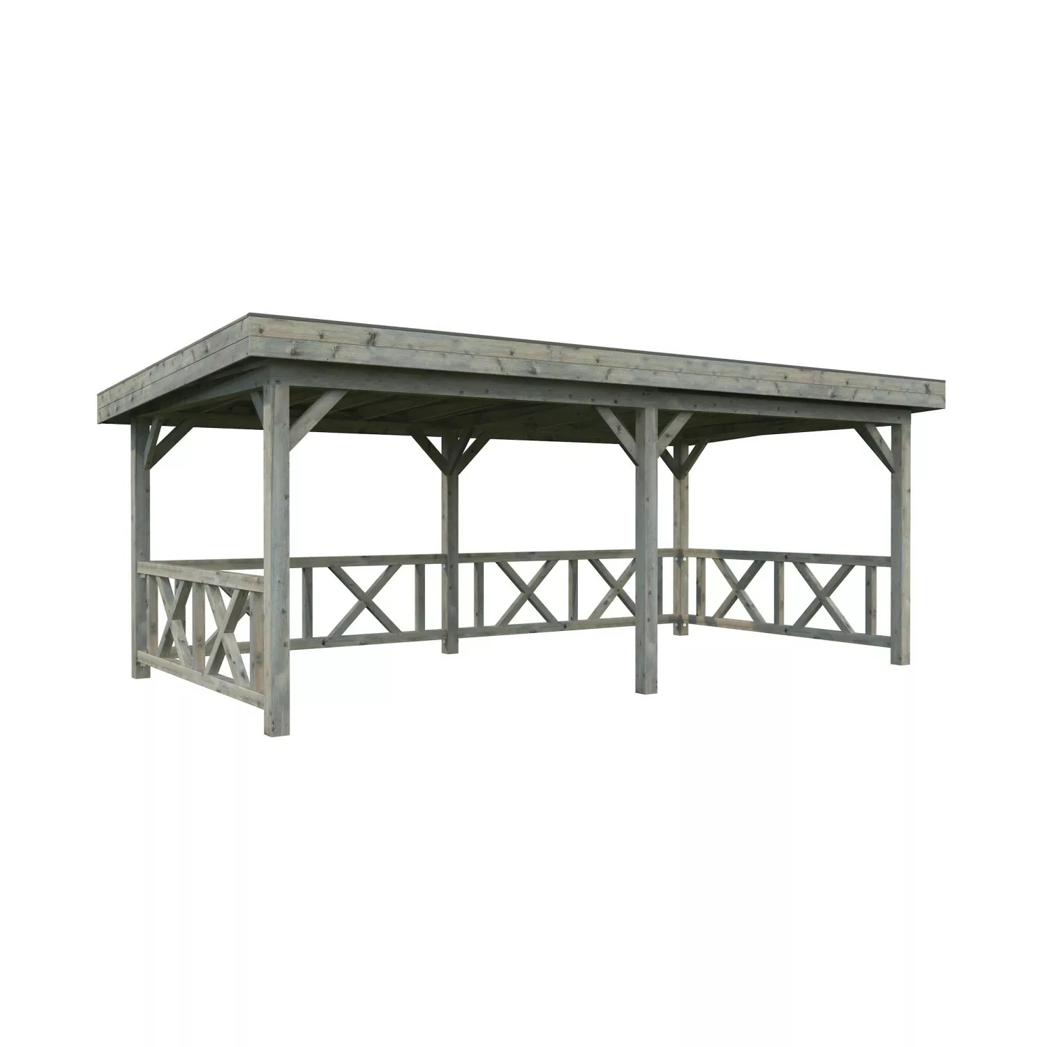 Palmako Pavillon Lenna Set 307 Grau Tauchgrundiert 588 cm x 300 cm FSC® günstig online kaufen