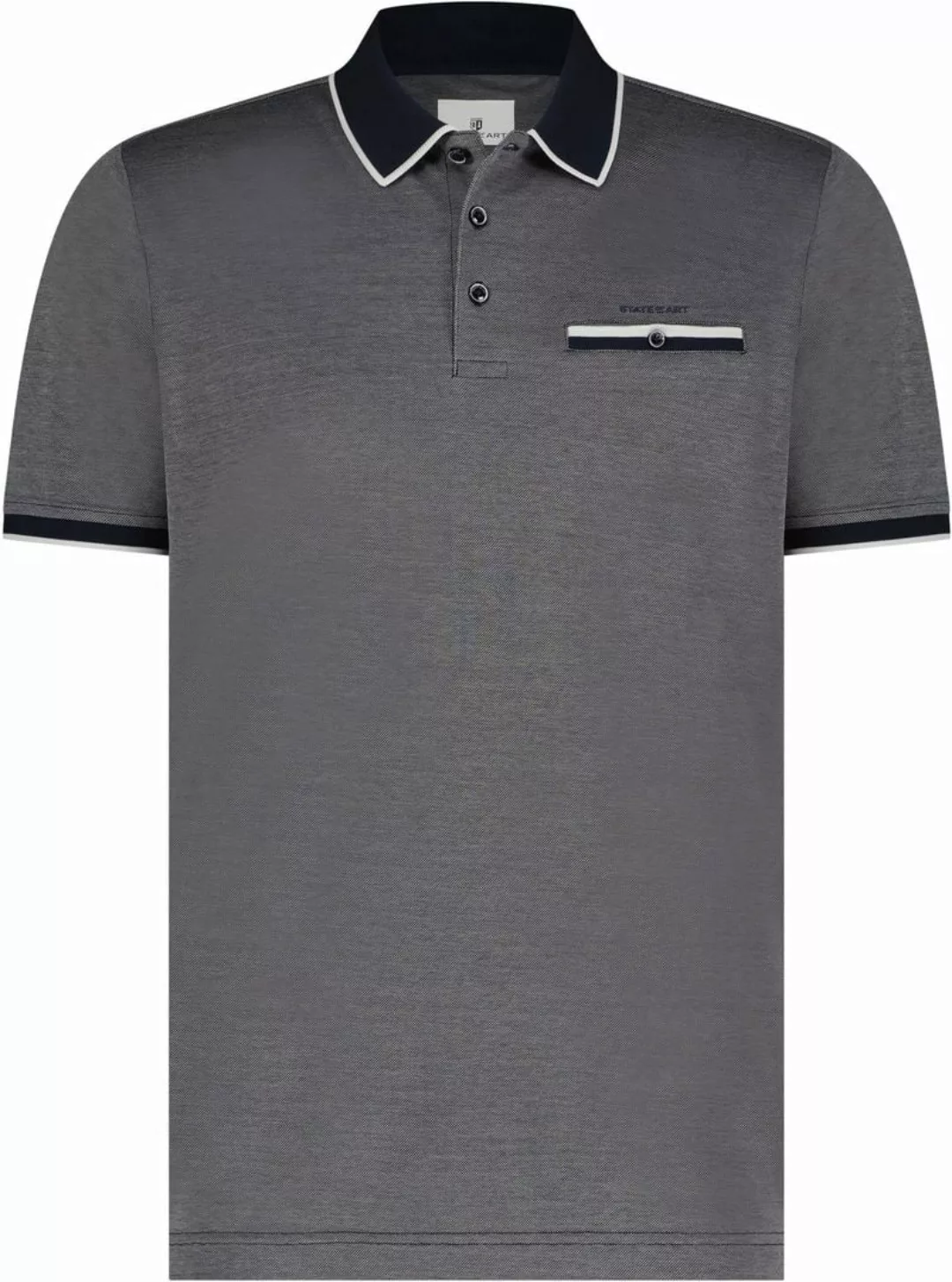 State Of Art Poloshirt Piqué Dunkelblau - Größe M günstig online kaufen