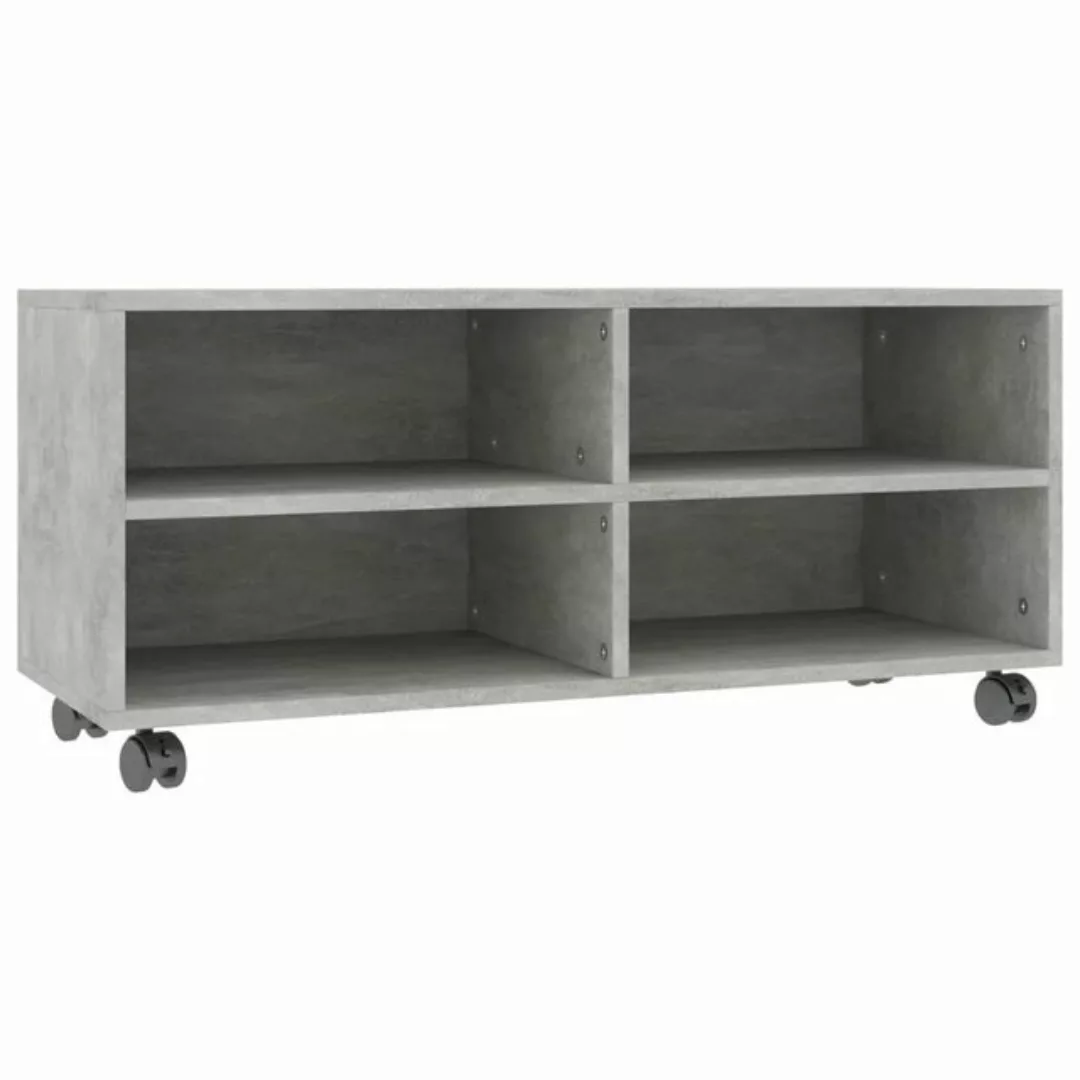 vidaXL TV-Schrank TV-Schrank mit Rollen Betongrau 903535 cm Spanplatte Lowb günstig online kaufen