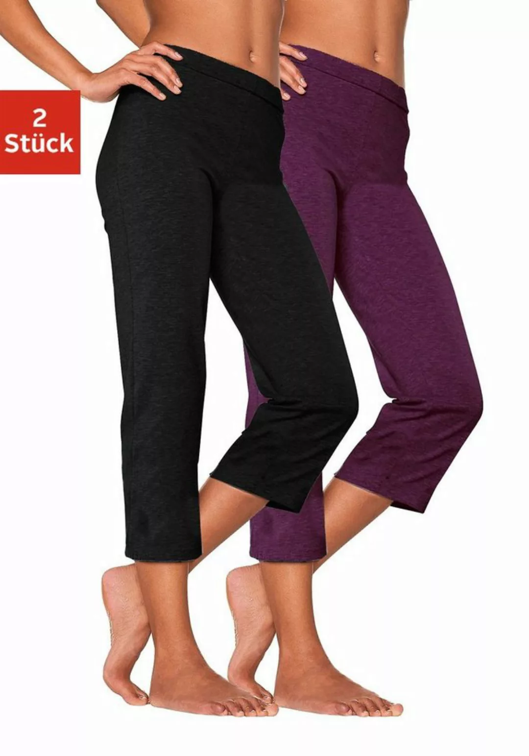 vivance active Caprileggings (2er-Pack) mit Gummibund, Loungewear günstig online kaufen