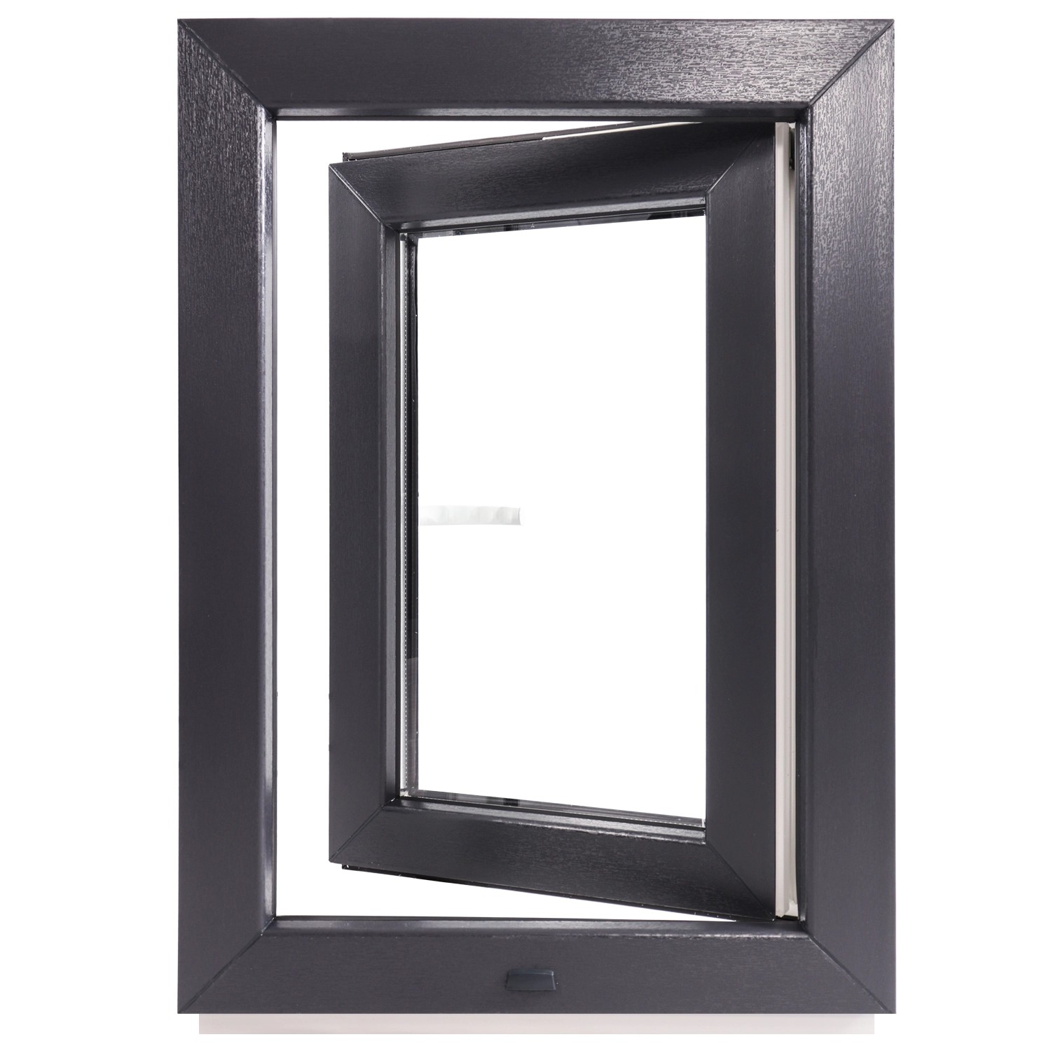 Framelux Kunststofffenster Proline Anthrazit 3-Fach Verglasung 500 x 900 mm günstig online kaufen