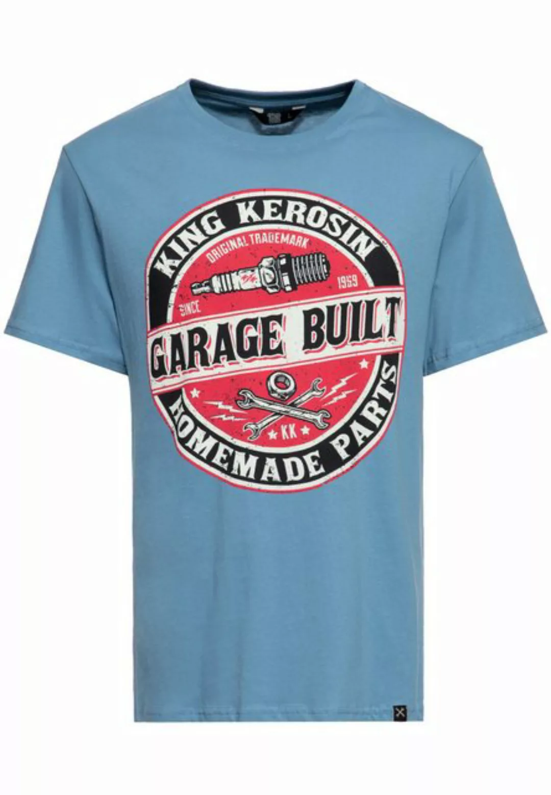 KingKerosin T-Shirt Garage Built mit Frontprint im Workerstyle günstig online kaufen