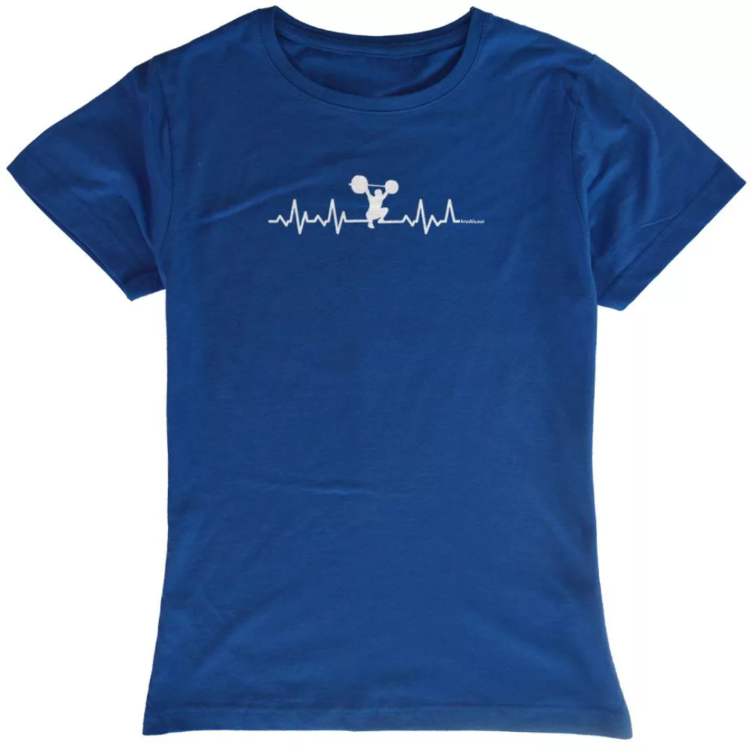 Kruskis Fitness Heartbeat Kurzärmeliges T-shirt L Royal Blue günstig online kaufen