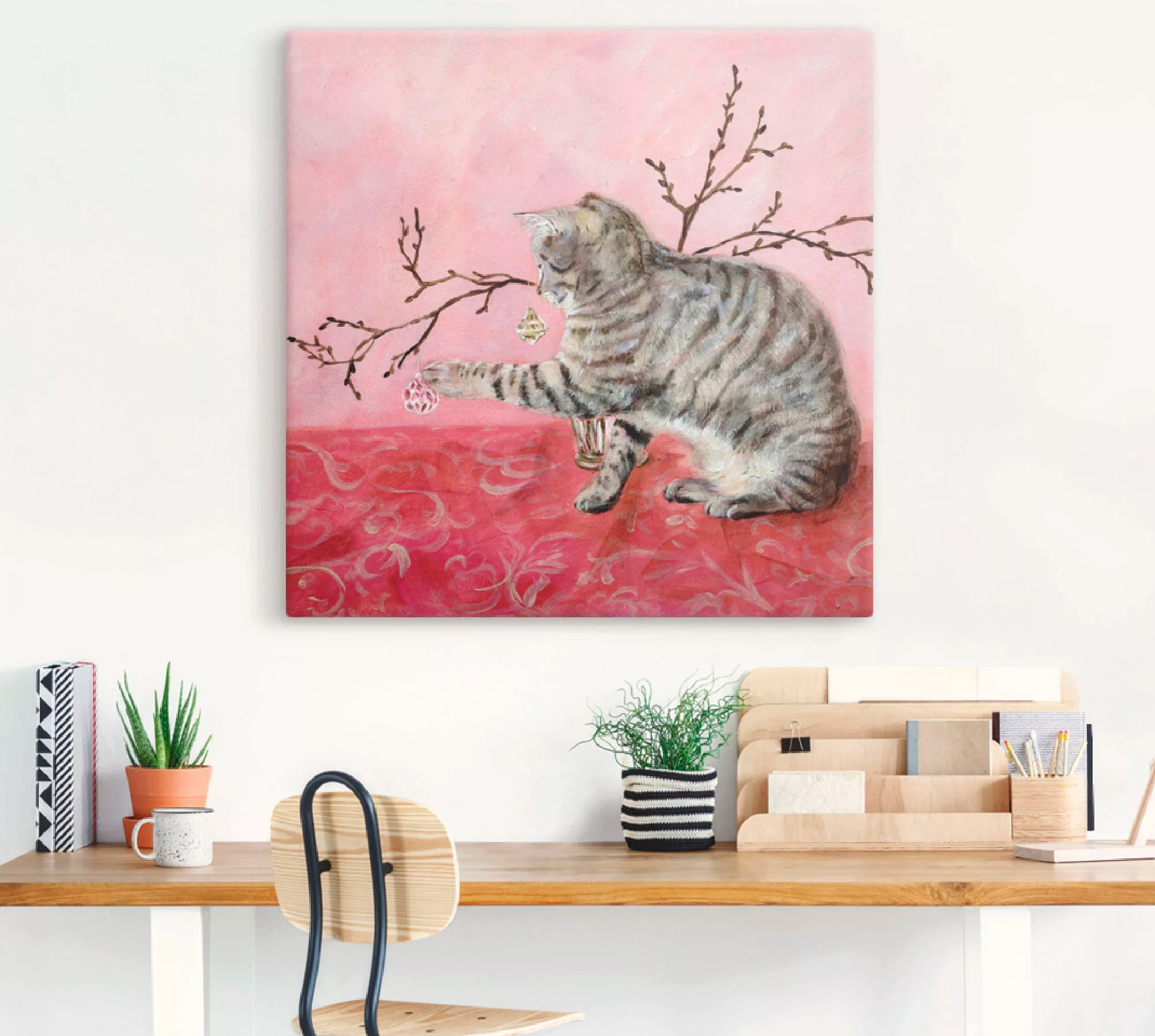 Artland Leinwandbild "Katzenspiel", Haustiere, (1 St.) günstig online kaufen