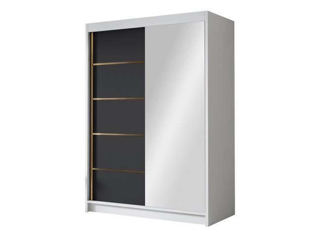 MIRJAN24 Kleiderschrank Lungo III (mit zwei Schwebetüren) 120x58x215 cm, Fr günstig online kaufen