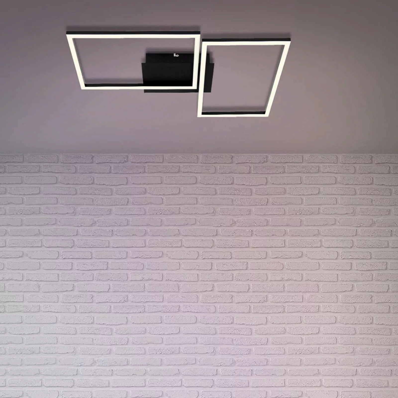 LED-Deckenlampe Frame CCT, schwarz, 50x39cm günstig online kaufen