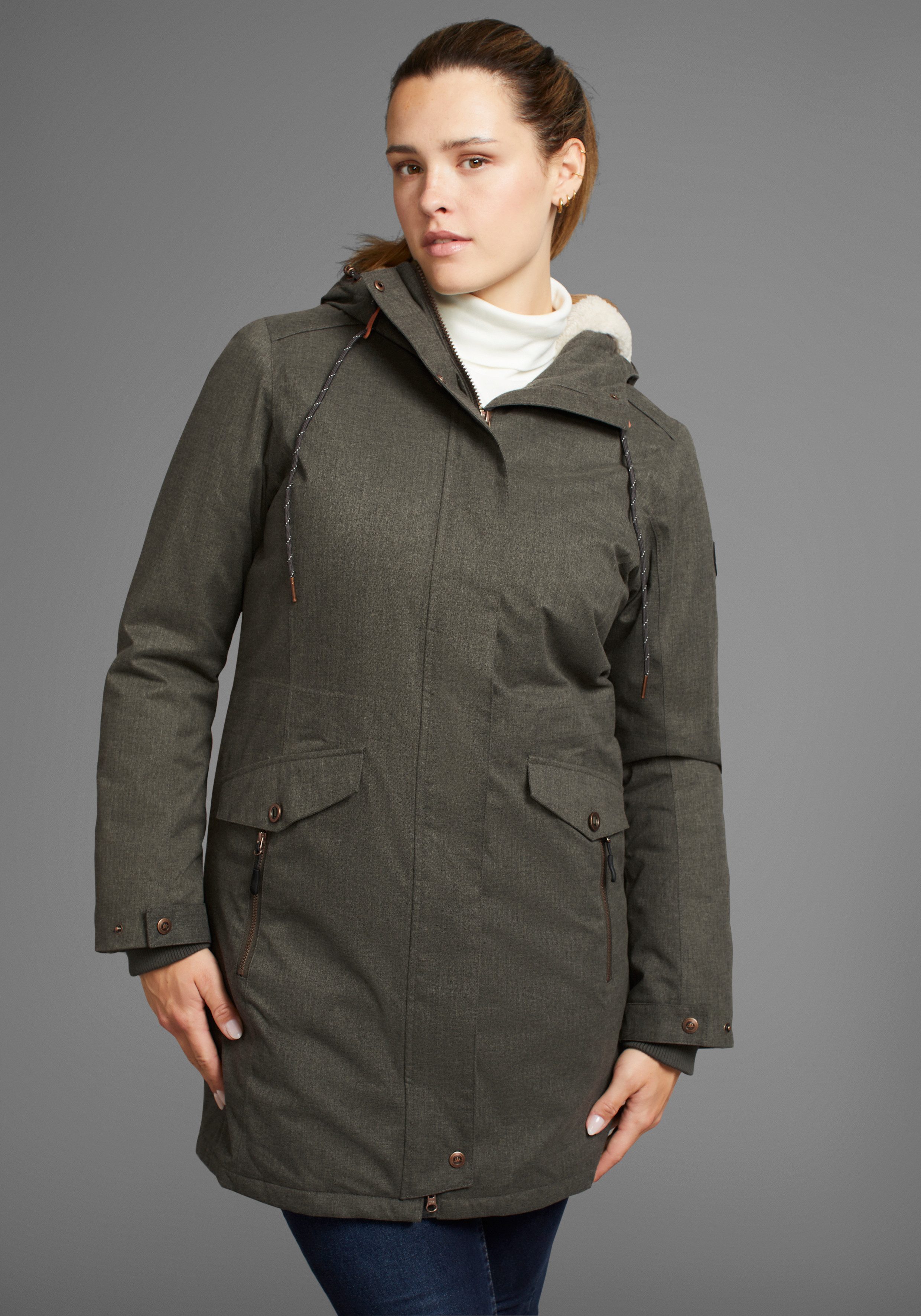Polarino Outdoorjacke atmungsaktives Material, wasserdicht, winddicht, günstig online kaufen