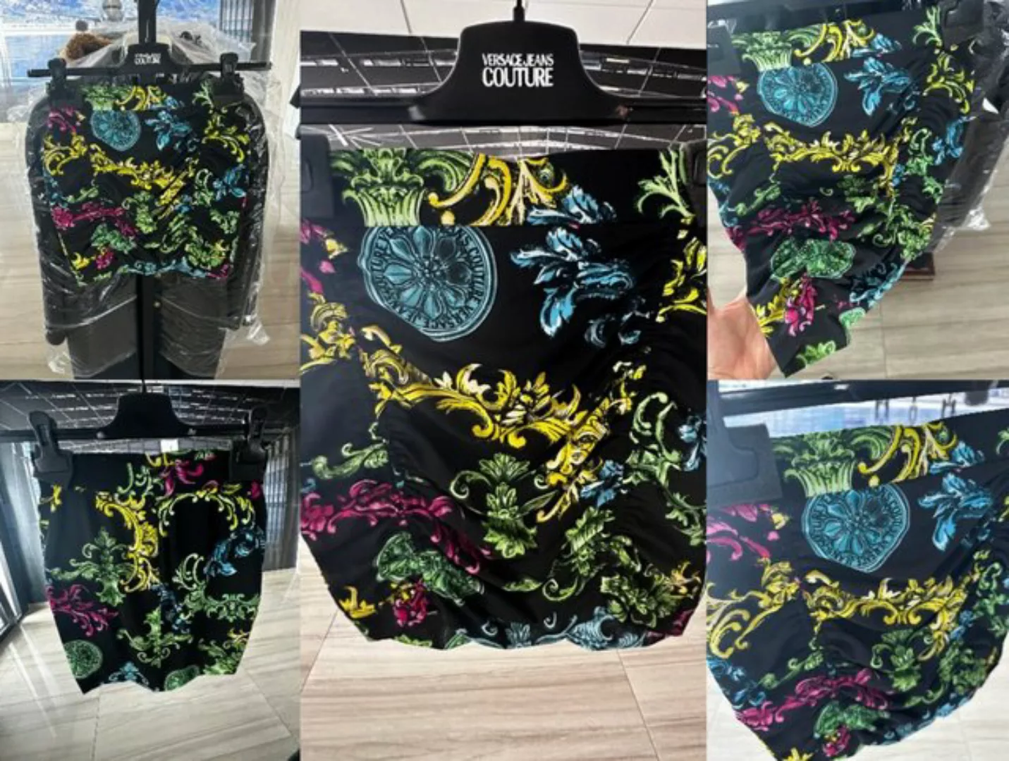 Versace Karorock VERSACE JEANS COUTURE Italy Mini Barock Rock Skirt Miniroc günstig online kaufen