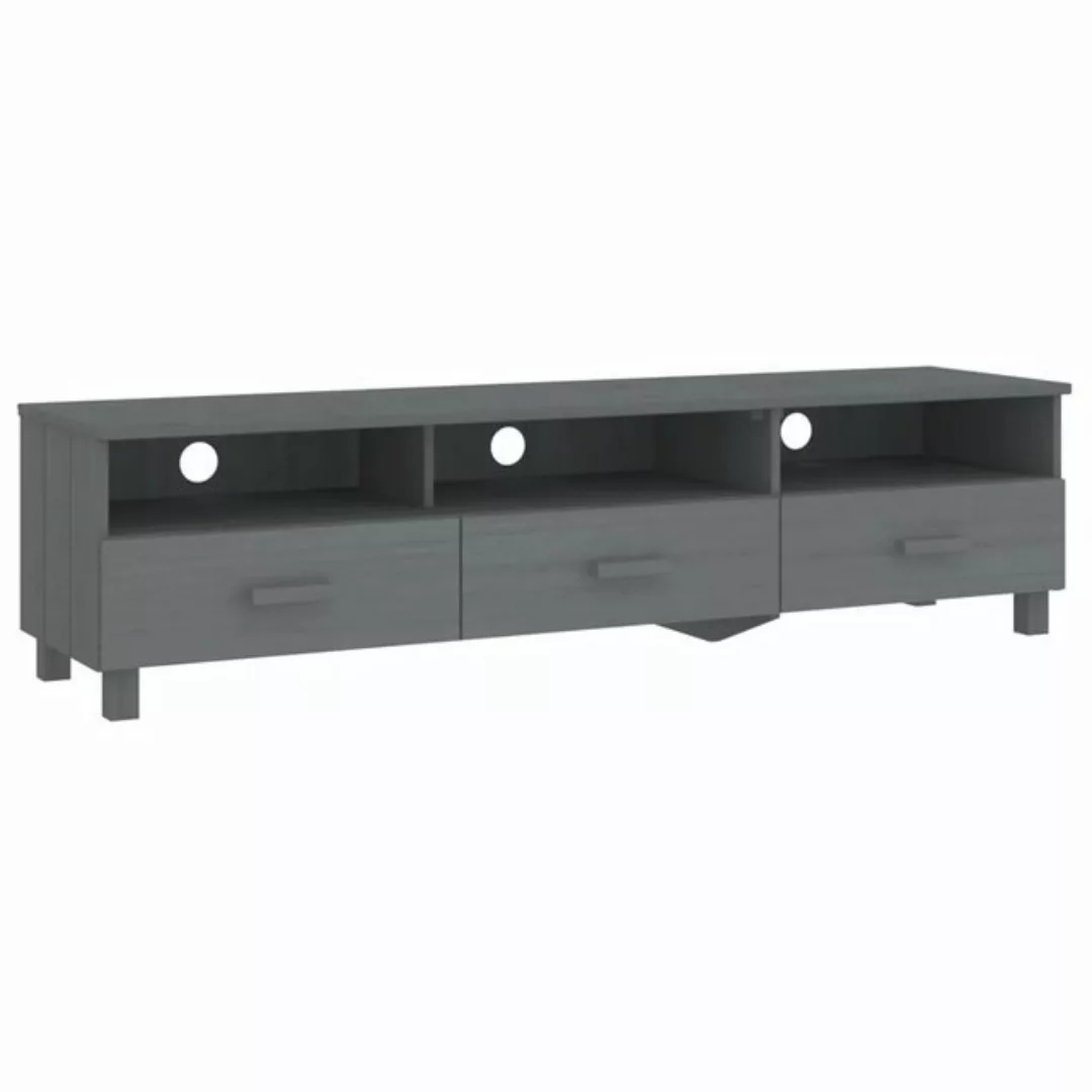 furnicato TV-Schrank HAMAR Dunkelgrau 158x40x40 cm Massivholz Kiefer günstig online kaufen