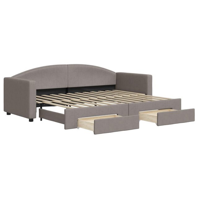 vidaXL Gästebett Gästebett Tagesbett Ausziehbar mit Schubladen Taupe 80x200 günstig online kaufen