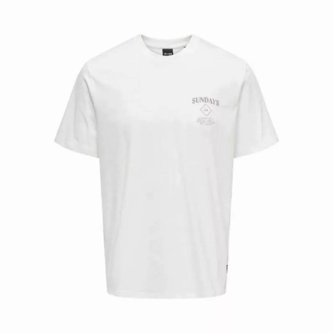 ONLY & SONS T-Shirt Herren Kurzarm-T-Shirt Only & Sons Onskye Reg Weiß günstig online kaufen