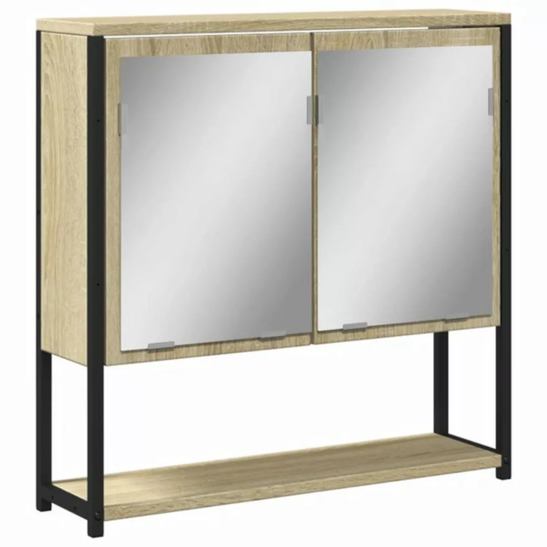 vidaXL Badezimmerspiegelschrank Bad-Spiegelschrank Sonoma-Eiche 60x16x60 cm günstig online kaufen