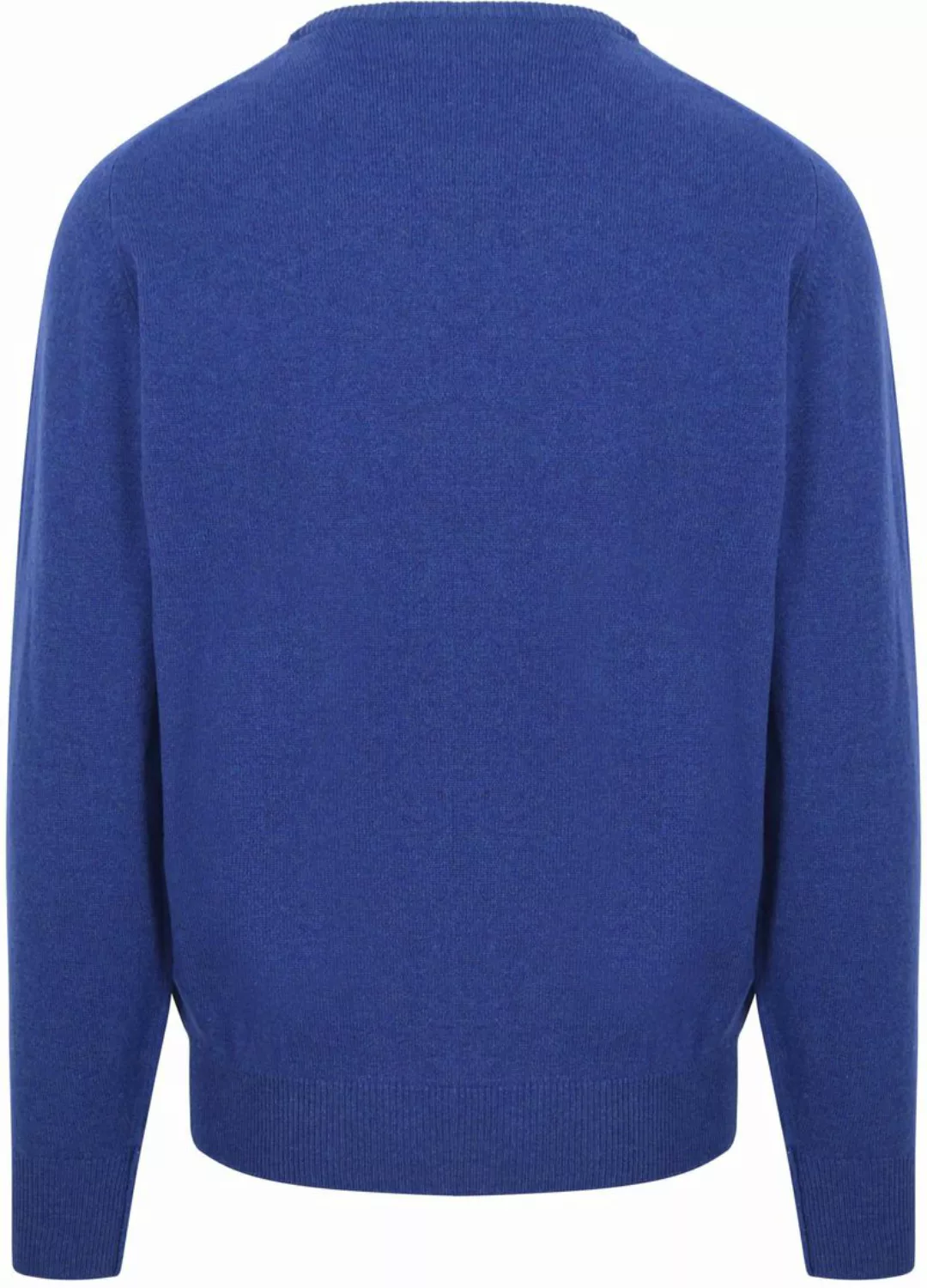 William Lockie O-Auschnitt Pullover Lammwolle Blau - Größe XL günstig online kaufen