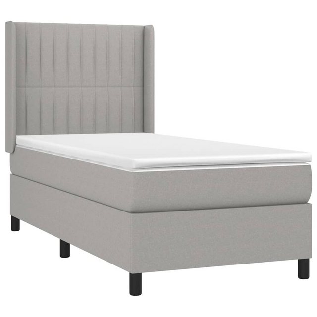 vidaXL Boxspringbett mit Matratze Hellgrau 80x200 cm Stoff1380164 günstig online kaufen