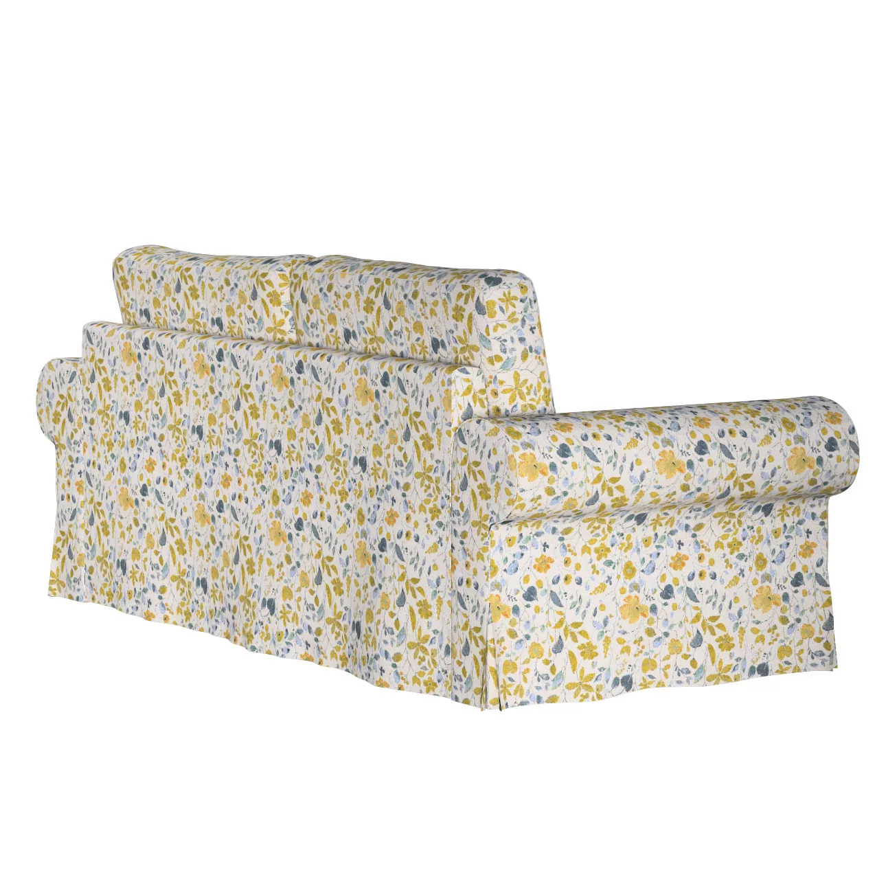 Bezug für Backabro 3-Sitzer Sofa ausklappbar, gelb-blau, Bezug für Backabro günstig online kaufen