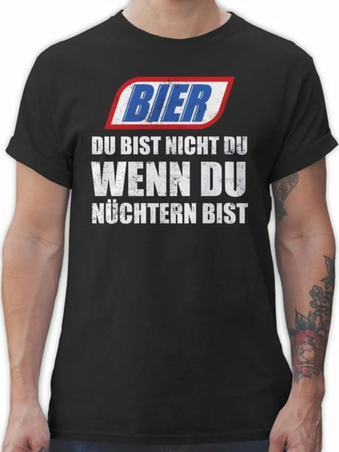 Shirtracer T-Shirt Bier Du bist nicht du wenn du nüchtern bist Vintage Part günstig online kaufen