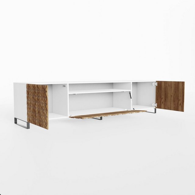 Beautysofa TV-Schrank Modernes RTV-Kabinett mit gefräster Front für Kaleido günstig online kaufen