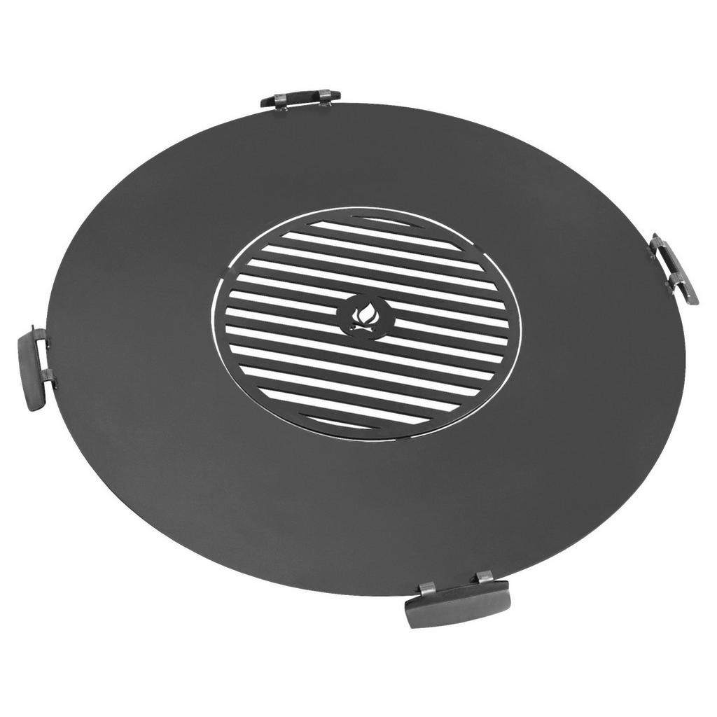 CookKing Grillplatte Stahl mit Grillrost für Feuerschalen Ø 78 cm Schwarz günstig online kaufen