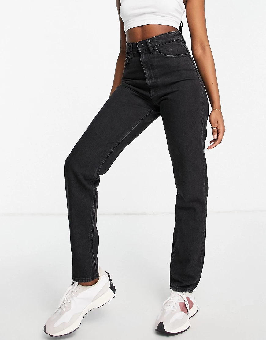 Waven – Elsa – Mom-Jeans in Vintage-Schwarz günstig online kaufen