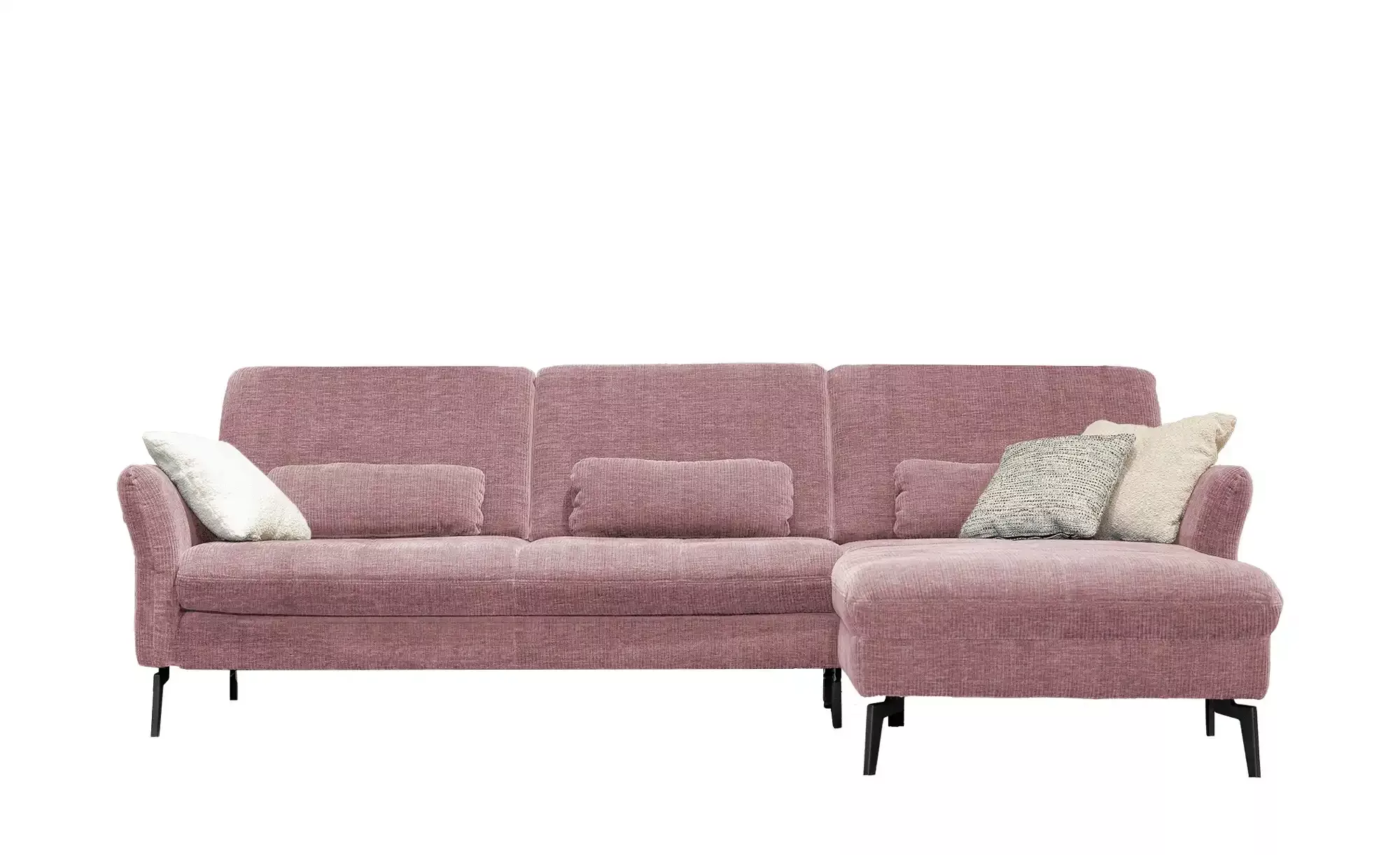 meinSofa Ecksofa Cord DANTE ¦ rosa/pink ¦ Maße (cm): B: 280 H: 91 T: 179.0 günstig online kaufen