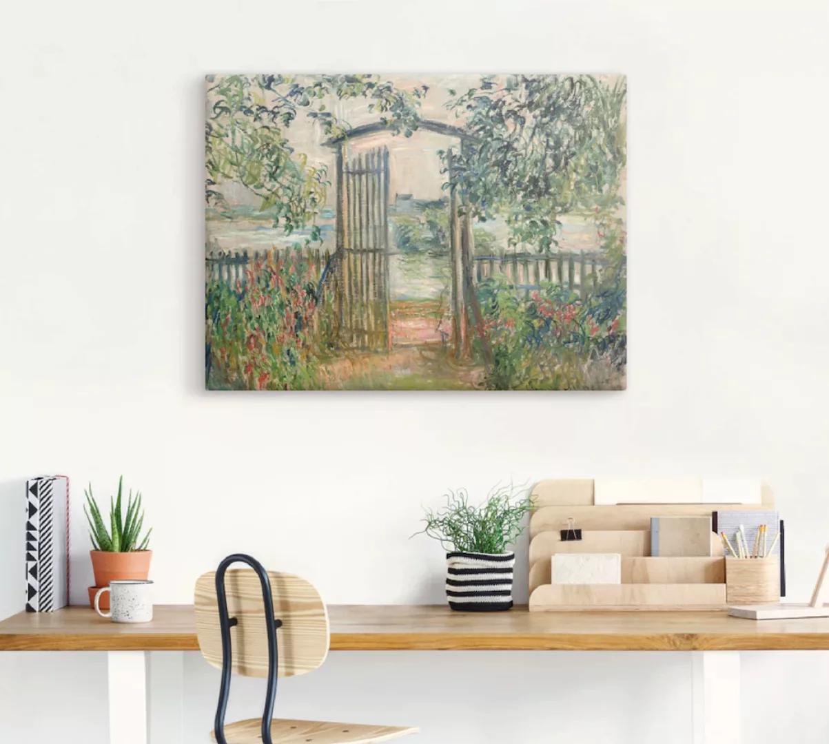 Artland Wandbild "Das Gartentor in Vetheuil", Garten, (1 St.), als Leinwand günstig online kaufen
