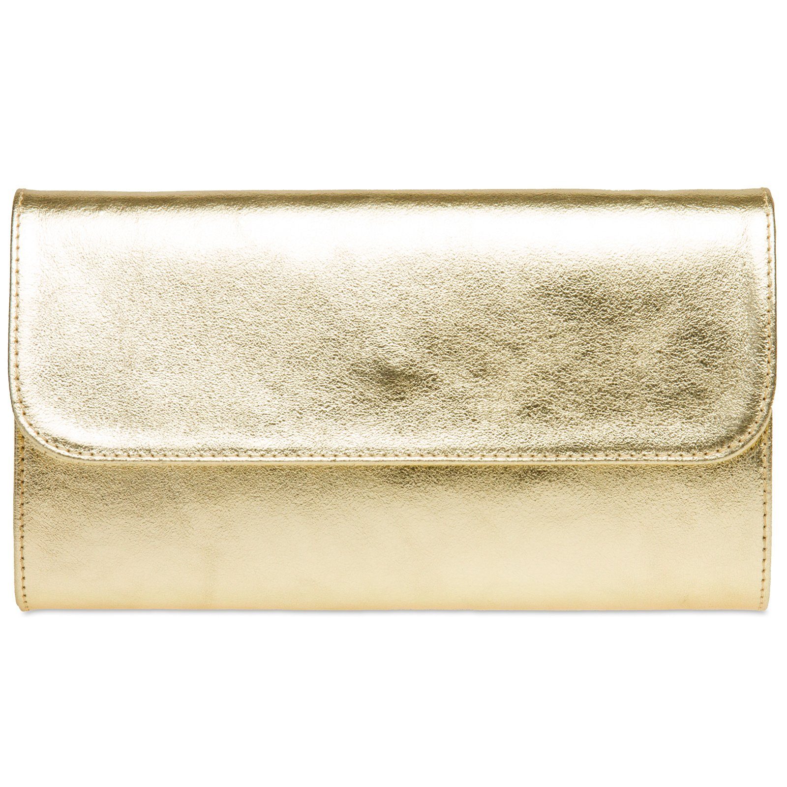 Caspar Clutch Abendtasche Metallic Leder Damen günstig online kaufen
