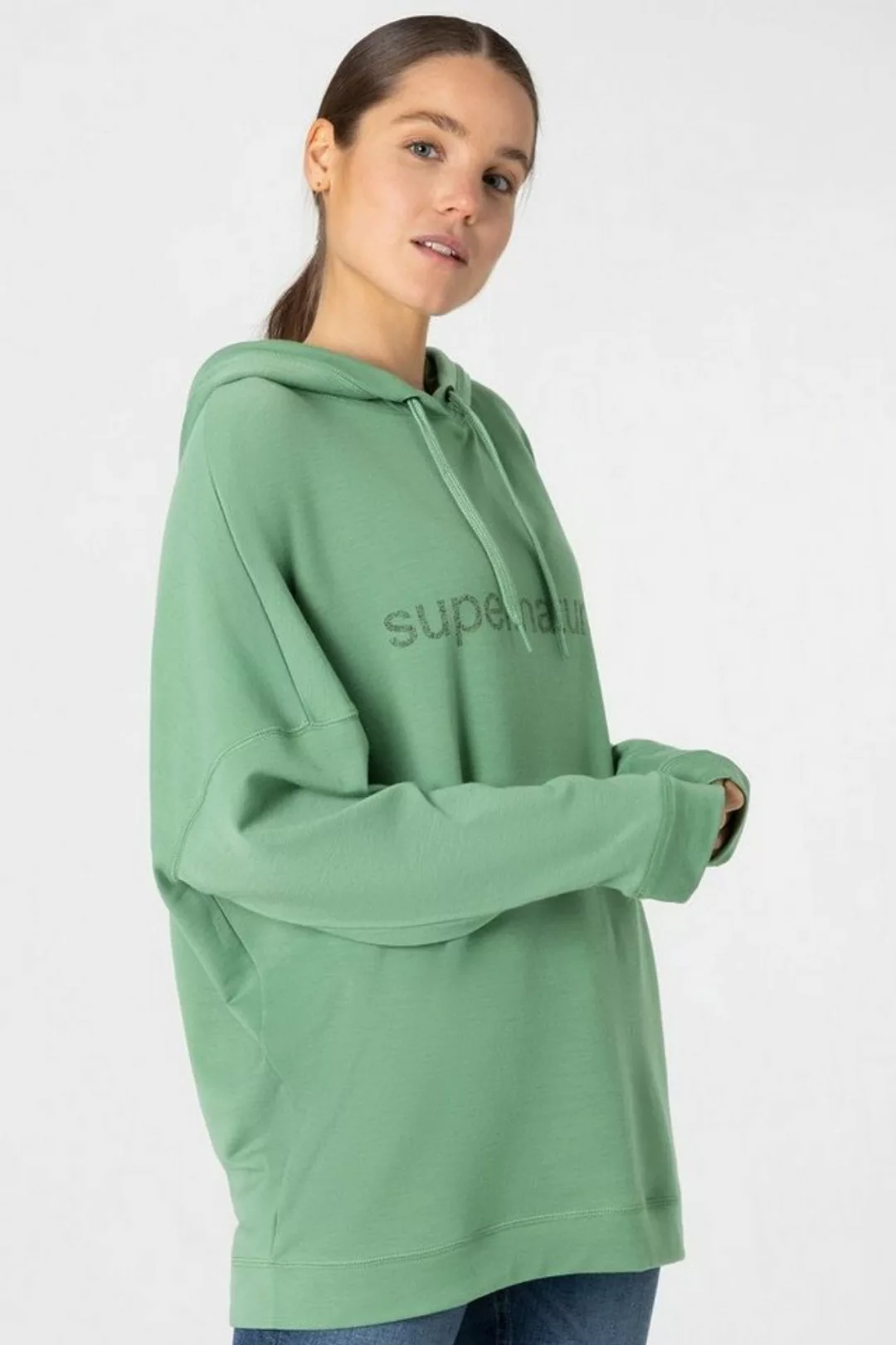 SUPER.NATURAL Hoodie Merino Hoodie W FEEL GOOD HOODIE stylischer Merino-Mat günstig online kaufen