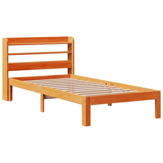 vidaXL Bett Massivholzbett ohne Matratze Wachsbraun 90x200 Kiefernholz günstig online kaufen