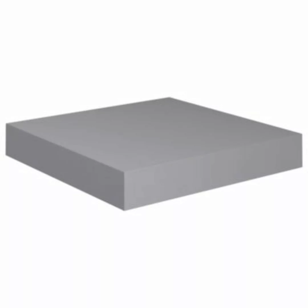 vidaXL Schwebendes Wandregal Grau 23x23,5x3,8 cm MDF Wandregal grau günstig online kaufen