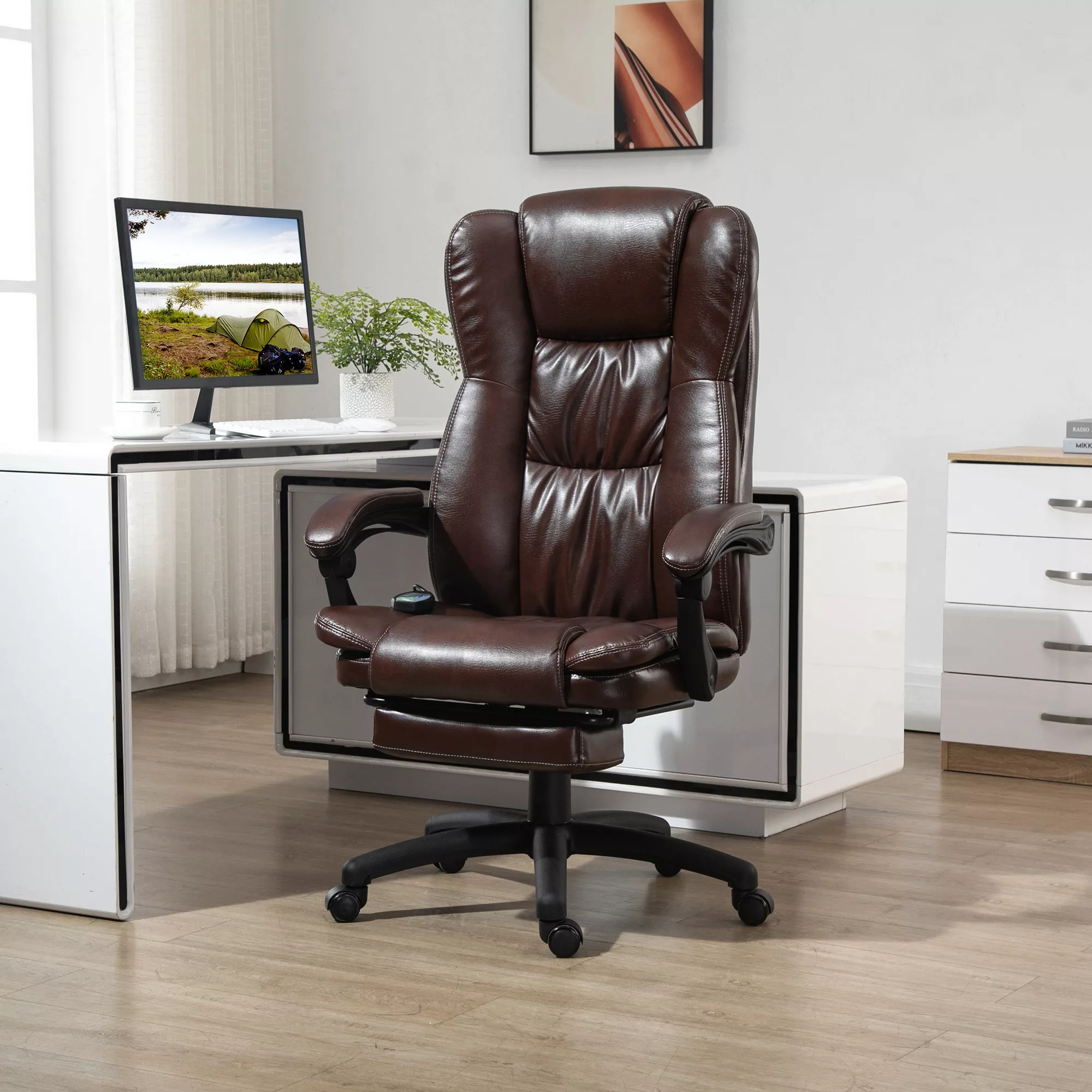 Vinsetto Bürostuhl Chefsessel Drehstuhl Anhebbar ergonomisch Vibration mit günstig online kaufen