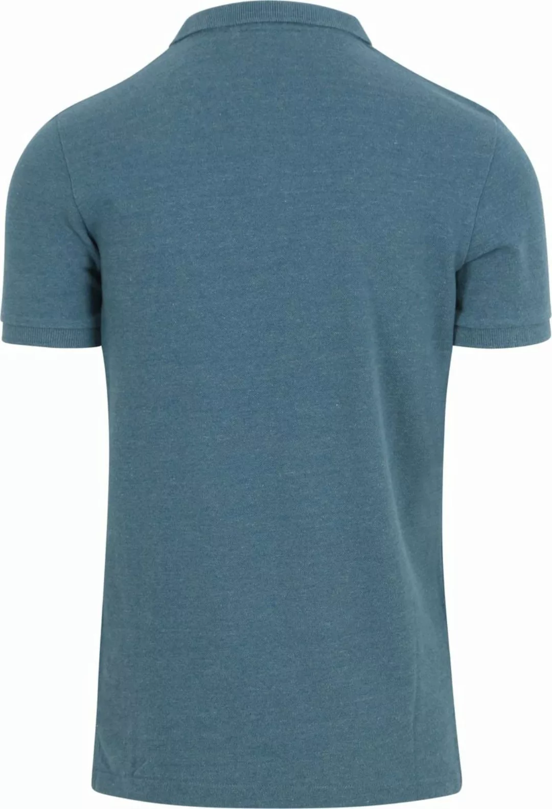 Superdry Classic Poloshirt Melange Blau - Größe M günstig online kaufen