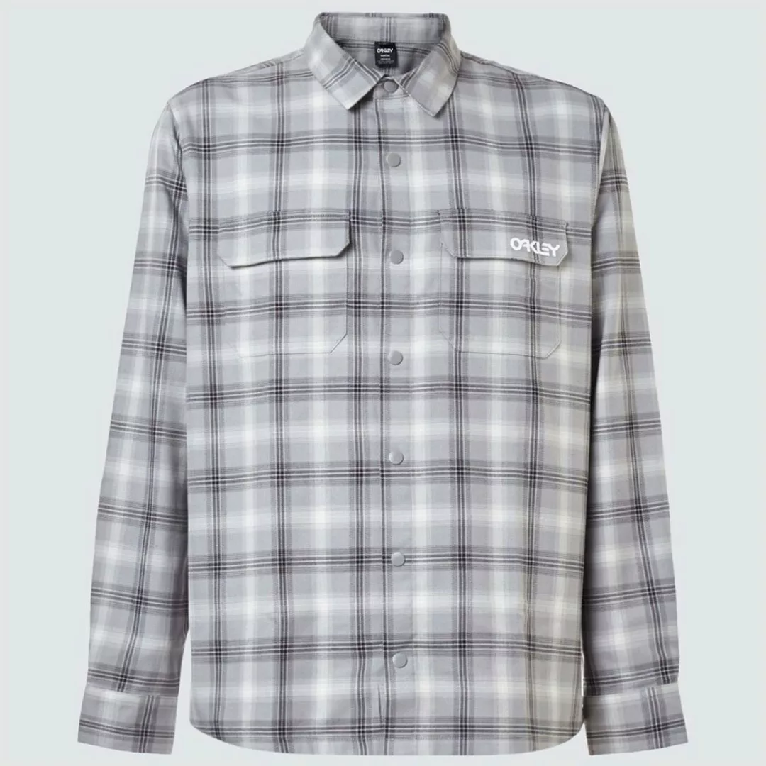 Oakley Apparel Niseko Tech Flannel Langarm Hemd L Grey Check günstig online kaufen