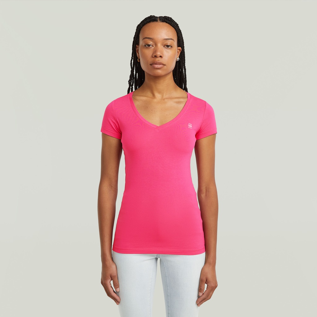 G-STAR V-Shirt "Base v t wmn cap sl", mit kleinem Logodruck vorne günstig online kaufen